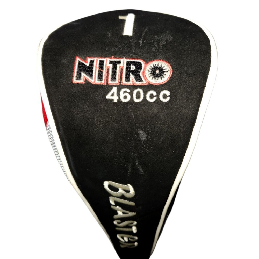 Nitro Blaster 460cc Golf Club Driver Headcover Black Red Silver with Zipper